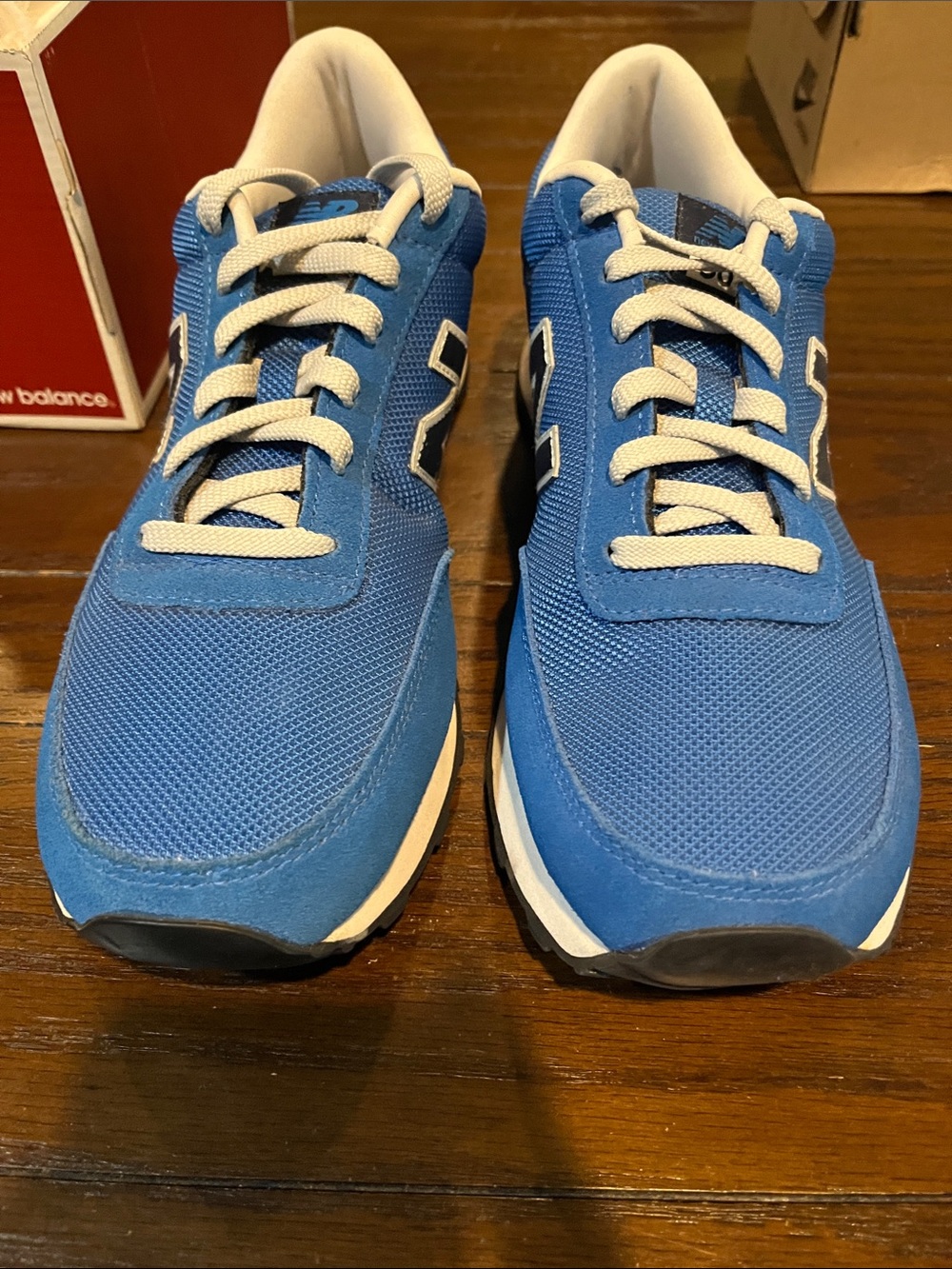 New Balance Kids Bright Blue Lace-Up Sneakers with White Accents